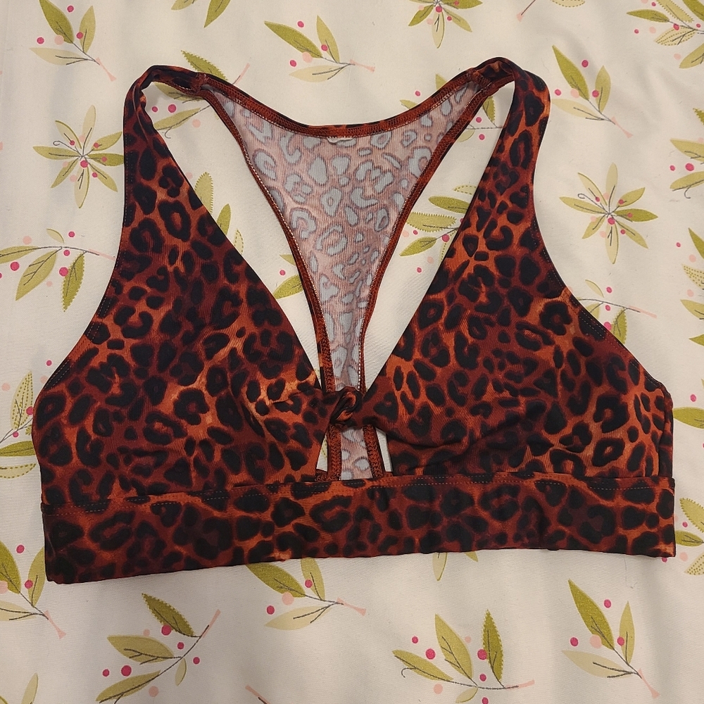VS PINK Leopard Print Women's twist Bralette